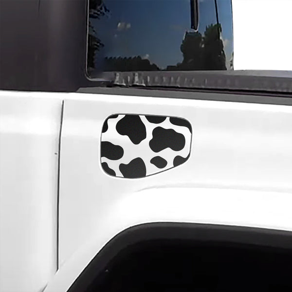 Precut Animal Cow Print Rear Window Fuel Door Decal Stickers Fits Jeep Gladiator 2020 2021 2022 - Bogar Tech Designs