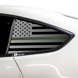 Buy thin-green-line American Flag Rear Side Quarter Window Precut Decal Stickers Fits Toyota GR86 2022 2023