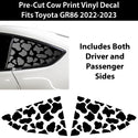 Cow Leopard Print Animal Decal Rear Side Quarter Window Precut Fits Toyota GR86 2022 2023 - Bogar Tech Designs