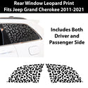 Precut Leopard Cheetah Print Window Fuel Door Gas Cap Vinyl Decal Fits Jeep Grand Cherokee 2011 - 2021 - Bogar Tech Designs