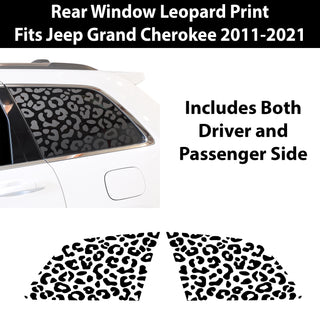 Precut Leopard Cheetah Print Window & Fuel Door Gas Cap Vinyl Decal Fits Jeep Grand Cherokee 2011-2021 - Tint, Paint Protection, Decals & Accessories for your Vehicle online - Bogar Tech Desi