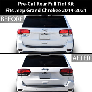 Precut Rear Tail Light Bezel Chrome Delete Vinyl Decal Sticker Fits Jeep Grand Cherokee 2014 - 2021 - Bogar Tech Designs