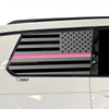 American Flag Window Vinyl Decal Stickers Fits Jeep Grand Cherokee L 2021 - 2025Blue Pink Red Green Line - Bogar Tech Designs