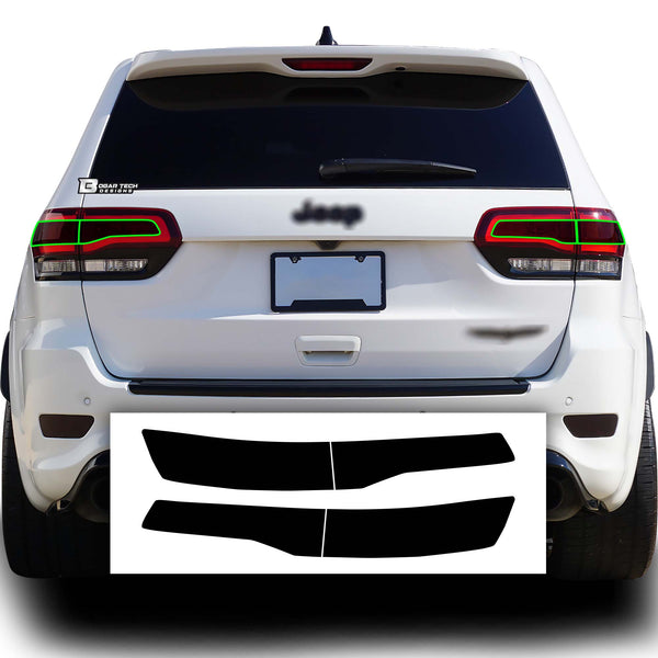 Jeep Grand Cherokee 2014–2021 Dark Smoke Hawk Eye Taillight Tint Kit – Precut Vinyl Lens Overlays