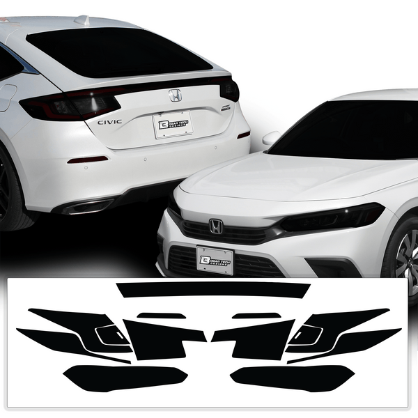 Honda Civic Sedan Hatchback 2022β2026 Dark Smoke Headlight & Taillight Tint Kit β Precut Vinyl Lens Overlays