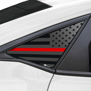 American Flag Rear Side Quarter Window Precut Decals Fits Honda Civic Hatchback 2022 - 2025 - Bogar Tech Designs