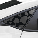 Precut Animal Cow & Leopard Vinyl Print Decals Rear Quarter Window Fits Honda Civic Hatchback 2022 2023 2024 - Bogar Tech Designs