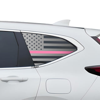 Buy thin-pink-line American Flag Quarter Window Vinyl Decal Stickers Fits Honda CR-V 2017-2022