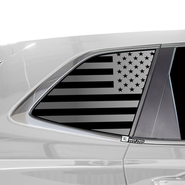 American Flag Window Decal for Honda CR-V 2023–2026 – Precut Matte Black Vinyl