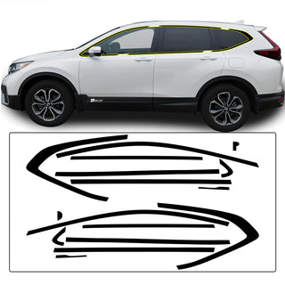 Vinyl Chrome Delete Wheel Sides Front Rear Trunk Trim Blackout Decal Stickers Overlay Film Fits Honda CR - V 2017 - 2022 - Bogar Tech Designs