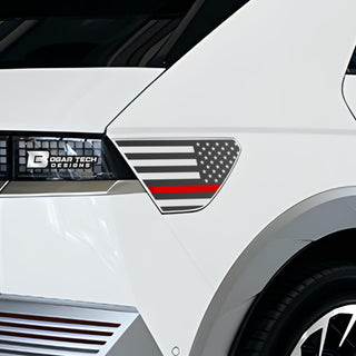 Plug - in Cap American Flag Vinyl Decal Stickers Fits Hyundai Ioniq 5 2022 - 2025 - Bogar Tech Designs