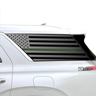 Buy thin-green-line American Flag Quarter Window Vinyl Decal Stickers Fits Hyundai Palisade 2020-2024