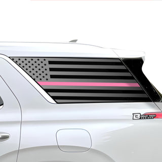 Buy thin-pink-line American Flag Quarter Window Vinyl Decal Stickers Fits Hyundai Palisade 2020-2024
