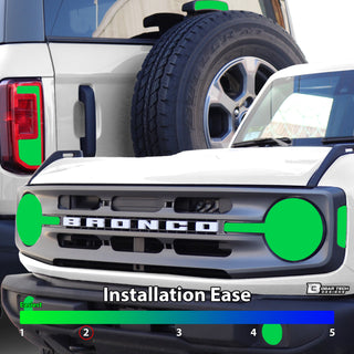 Headlight Reverse Light Precut Tint Overlay Fits Ford Bronco 2021 - 2025 - Bogar Tech Designs