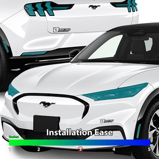 Full Headlight Taillight Precut Smoked PPF Tint Kit Film Overlay Fits Ford Mustang Mach - E 2021 - 2025 - Bogar Tech Designs