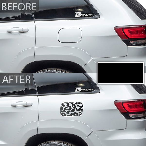 Precut Leopard Cheetah Print Window Fuel Door Gas Cap Vinyl Decal Fits Jeep Grand Cherokee 2011 - 2021 - Bogar Tech Designs