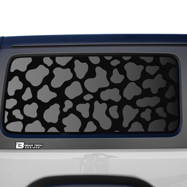 Animal Leopard Cow Paw Heart Window Vinyl Decal Stickers Fits Jeep Wrangler JL 2 Door 2018 2019 2020 2021 2022 2023 2024+ - Bogar Tech Designs