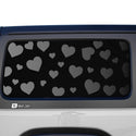 Animal Leopard Cow Paw Heart Window Vinyl Decal Stickers Fits Jeep Wrangler JL 2 Door 2018 2019 2020 2021 2022 2023 2024+ - Bogar Tech Designs