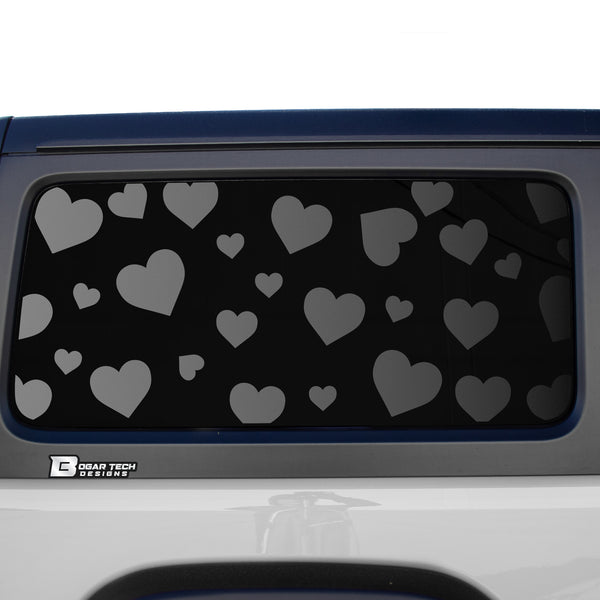 Animal Leopard Cow Paw Heart Window Vinyl Decal Stickers Fits Jeep Wrangler JL 2 Door 2018 2019 2020 2021 2022 2023 2024+ - Bogar Tech Designs