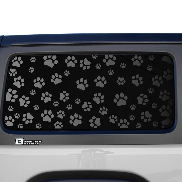 Animal Leopard Cow Paw Heart Window Vinyl Decal Stickers Fits Jeep Wrangler JL 2 Door 2018 2019 2020 2021 2022 2023 2024+ - Bogar Tech Designs