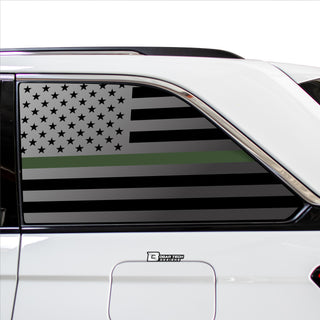 American Flag Window Vinyl Decal Stickers Fits Jeep Grand Cherokee 2022 - 2025Blue Pink Red Green Line - Bogar Tech Designs