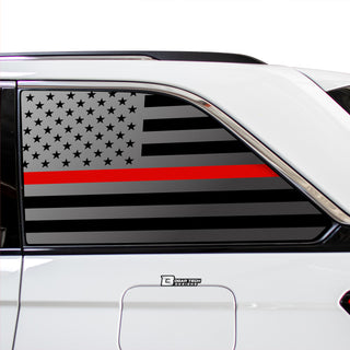 American Flag Window Vinyl Decal Stickers Fits Jeep Grand Cherokee 2022 - 2025Blue Pink Red Green Line - Bogar Tech Designs