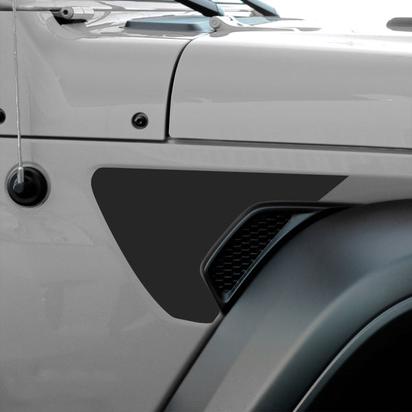 Solid Side Fender Vent Vinyl Decal Fits Jeep Wrangler JL 2018 - 2025 and Gladiator 2020 - 2024 - Bogar Tech Designs