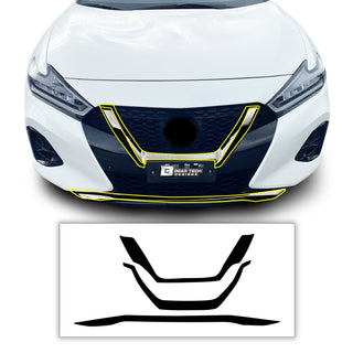 Vinyl Chrome Delete Wheel Sides Front Rear Bumper Trim Blackout Decal Stickers Overlay Film Fits Nissan Maxima 2015 - 2023 - Bogar Tech Designs