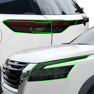 Full Headlight Taillight Precut Smoked PPF Tint Kit Film Overlay Fits Nissan Pathfinder 2022 - 2025 - Bogar Tech Designs