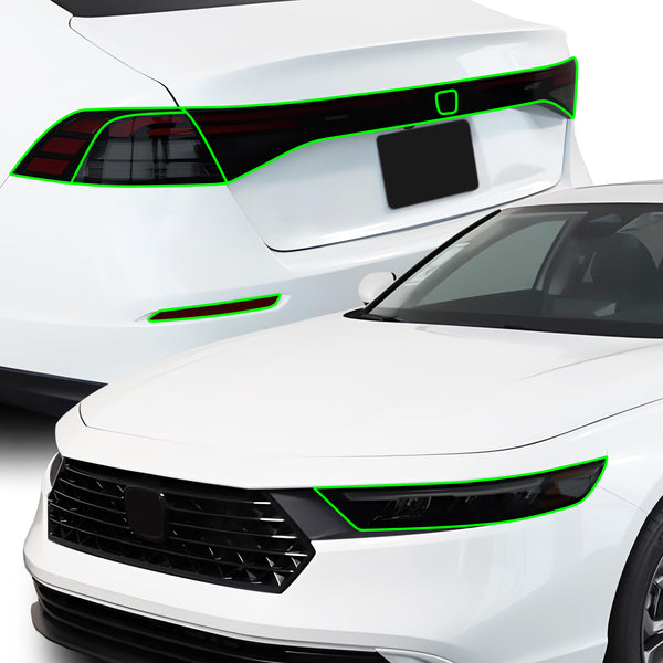 Honda Accord Sedan 2023–2026 Dark Smoke Headlight & Taillight Tint Kit – Precut Vinyl Lens Overlays