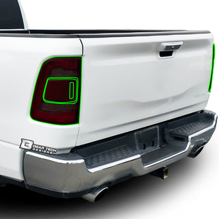 Full Headlight Taillight Precut Smoked PPF Tint Kit Film Overlay Fits Dodge Ram 2019 - 2022 - Bogar Tech Designs