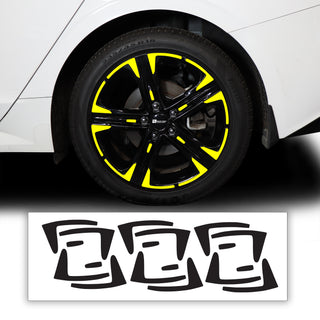 Wheel Rim Vinyl Chrome Delete Trim Blackout Decal Stickers Overlay Film Fits Kia K5 2021 - 2025 - Bogar Tech Designs