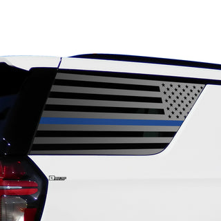 Buy thin-blue-line American Flag Window Vinyl Decal Stickers Fits Chevy Tahoe GMC Yukon 2021 2022 2023 2024
