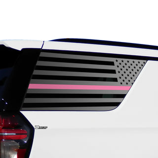 Buy thin-pink-line American Flag Window Vinyl Decal Stickers Fits Chevy Tahoe GMC Yukon 2021 2022 2023 2024