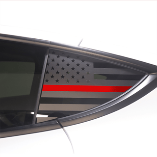 Quarter Window American Flag Vinyl Decal Stickers Fits Tesla Model Y - Bogar Tech Designs