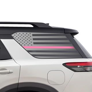 American Flag Quarter Window Vinyl Decal Stickers Fits Nissan Pathfinder 2022 - 2025 - Bogar Tech Designs