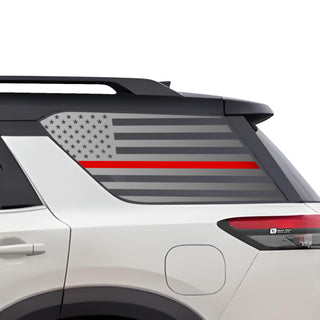 American Flag Quarter Window Vinyl Decal Stickers Fits Nissan Pathfinder 2022 - 2025 - Bogar Tech Designs