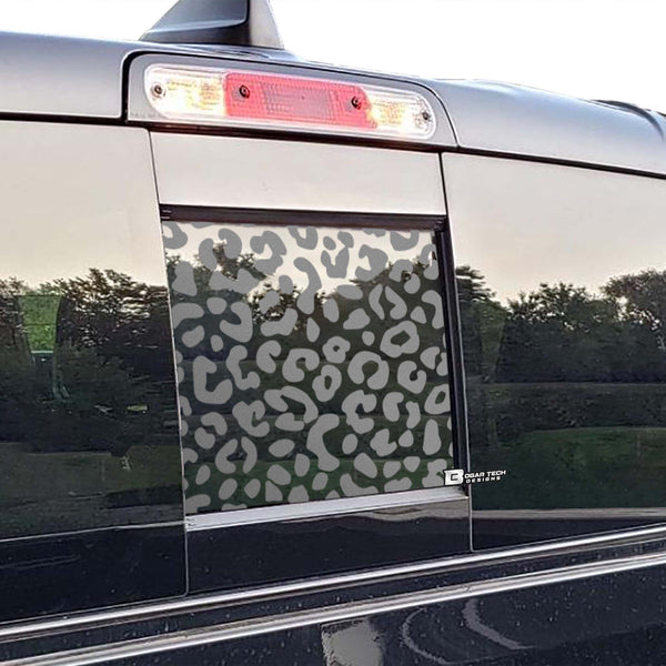 Rear Middle Window Leopard Print Vinyl Decal Fits Dodge Ram 2009 - 2023 - Bogar Tech Designs