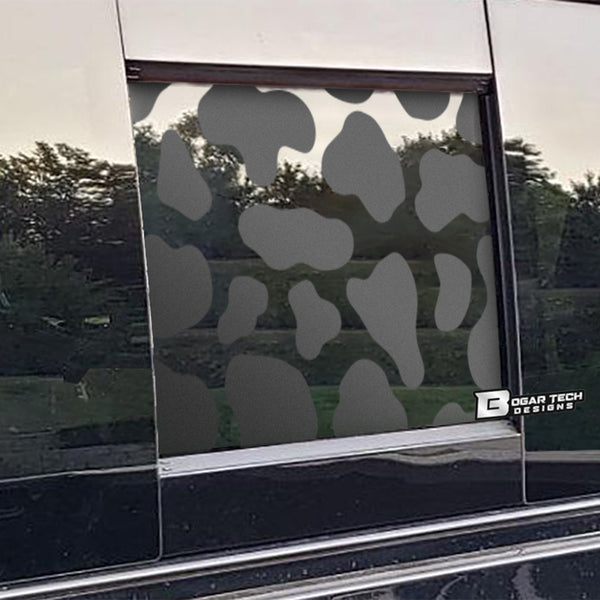 Rear Middle Window Cow Print Vinyl Decal Fits Dodge Ram 2009 - 2023 - Bogar Tech Designs