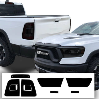 Complete Full Headlight and Taillight Precut Overlay Tint Kit with Tools Fits Dodge Ram 2019-2022 - Tint, Paint Protection, Decals & Accessories for your Vehicle online - Bogar Tech Designs