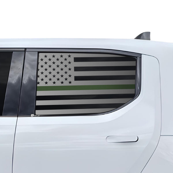 American Flag Side Window Vinyl Decal Stickers Fits Rivian R1T - Bogar Tech Designs