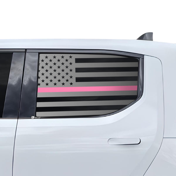 American Flag Side Window Vinyl Decal Stickers Fits Rivian R1T - Bogar Tech Designs