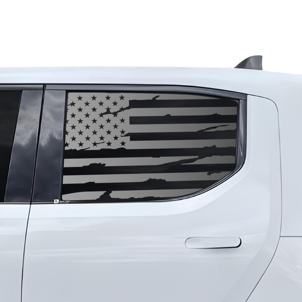 American Flag Side Window Vinyl Decal Stickers Fits Rivian R1T - Bogar Tech Designs