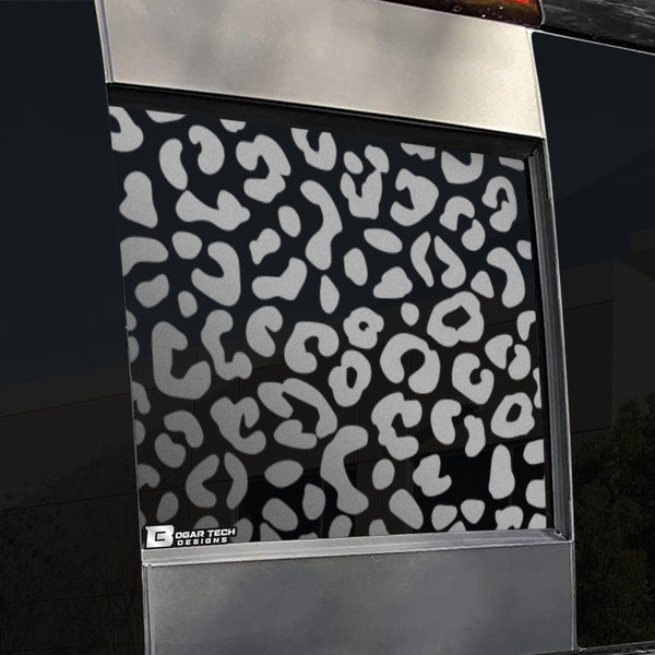 Rear Middle Window Leopard Print Vinyl Decal Fits Chevy GMC Silverado Sierra 2014 - 2018 - Bogar Tech Designs