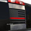 Rear Middle Window American Flag Vinyl Decal Stickers Fits Chevy GMC Silverado Sierra 2014 - 2018 - Bogar Tech Designs