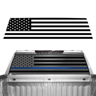 American Flag Rear Window Vinyl Decal Stickers Fits Chevy Silverado GMC Sierra 2019 - 2025 - Bogar Tech Designs
