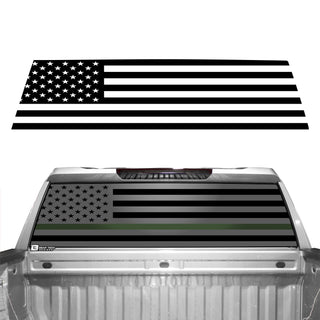 American Flag Rear Window Vinyl Decal Stickers Fits Chevy Silverado GMC Sierra 2019 - 2025 - Bogar Tech Designs
