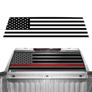 Buy thin-red-line American Flag Rear Window Vinyl Decal Stickers Fits Chevy Silverado GMC Sierra 2019 - 2023