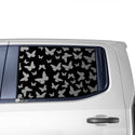 Animal Leopard Cow Paw Heart Window Vinyl Decal Stickers Fits Chevy Silverado GMC Sierra 2019 2020 2021 2022 2023 - Bogar Tech Designs