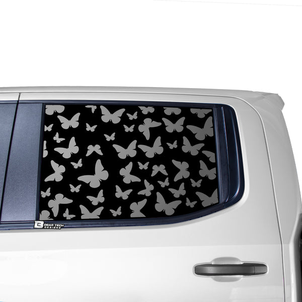 Animal Leopard Cow Paw Heart Window Vinyl Decal Stickers Fits Chevy Silverado GMC Sierra 2019 2020 2021 2022 2023 - Bogar Tech Designs